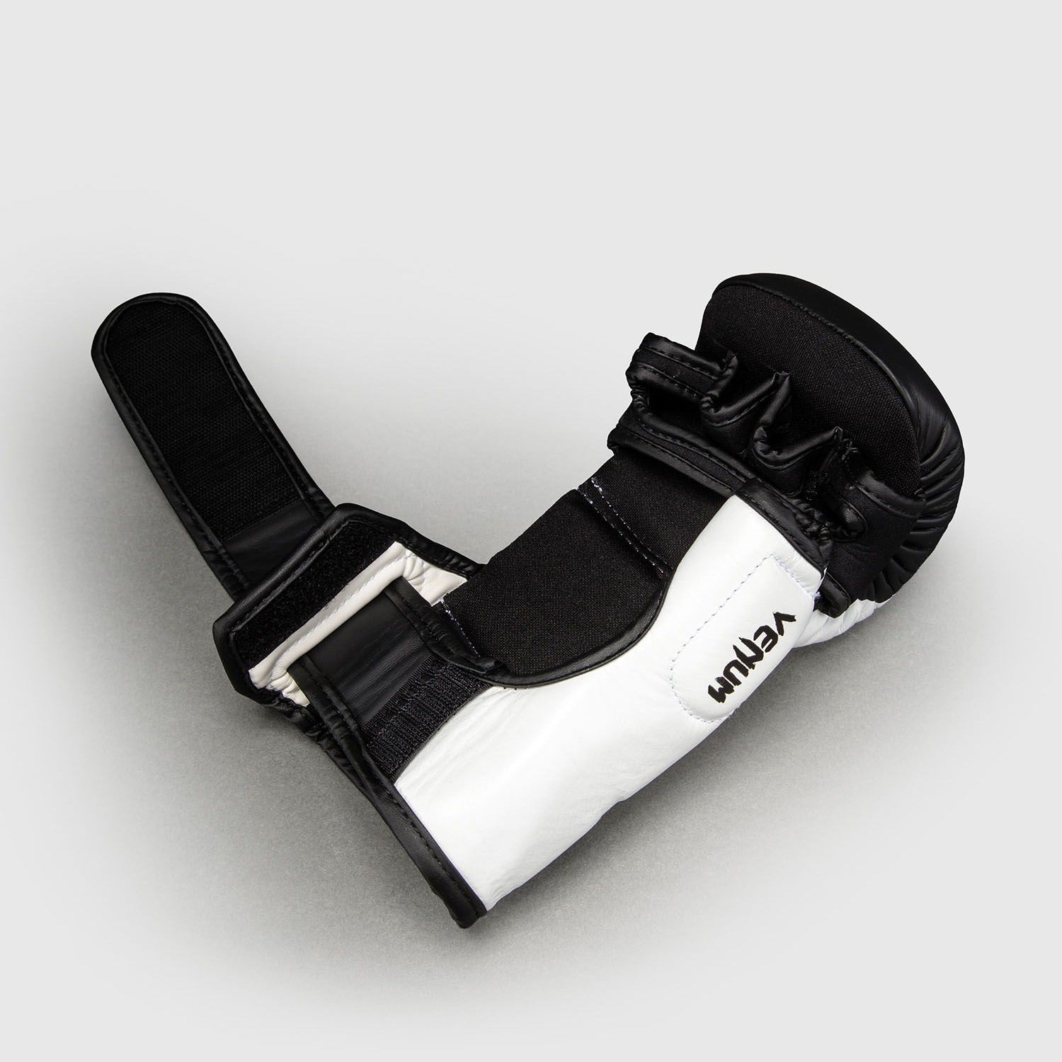 Venum Attack 2.0 Sparring Gloves Leather Black/White - The Fight Club