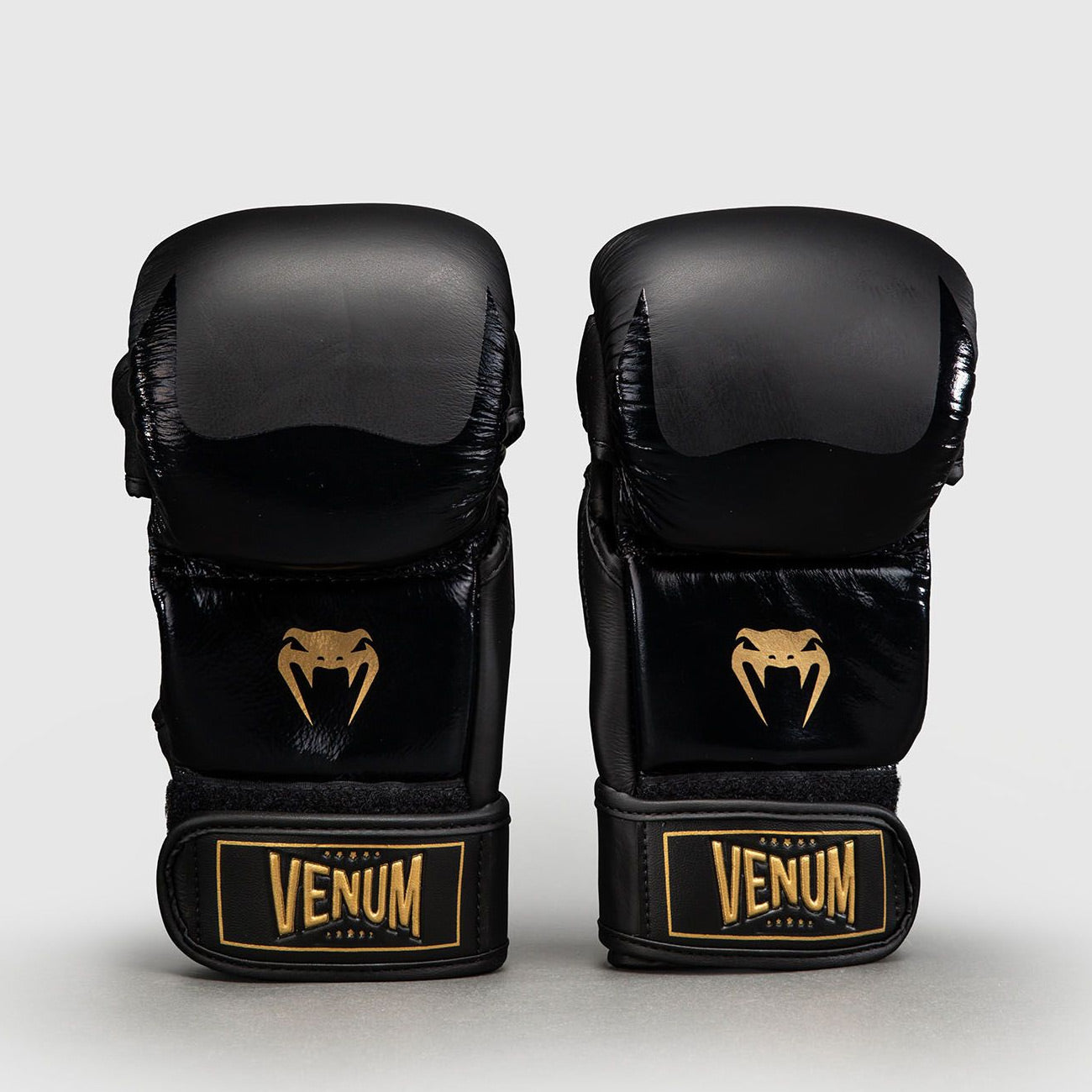 Venum Attack 2.0 Sparring Gloves Leather Black/Gold - The Fight Club