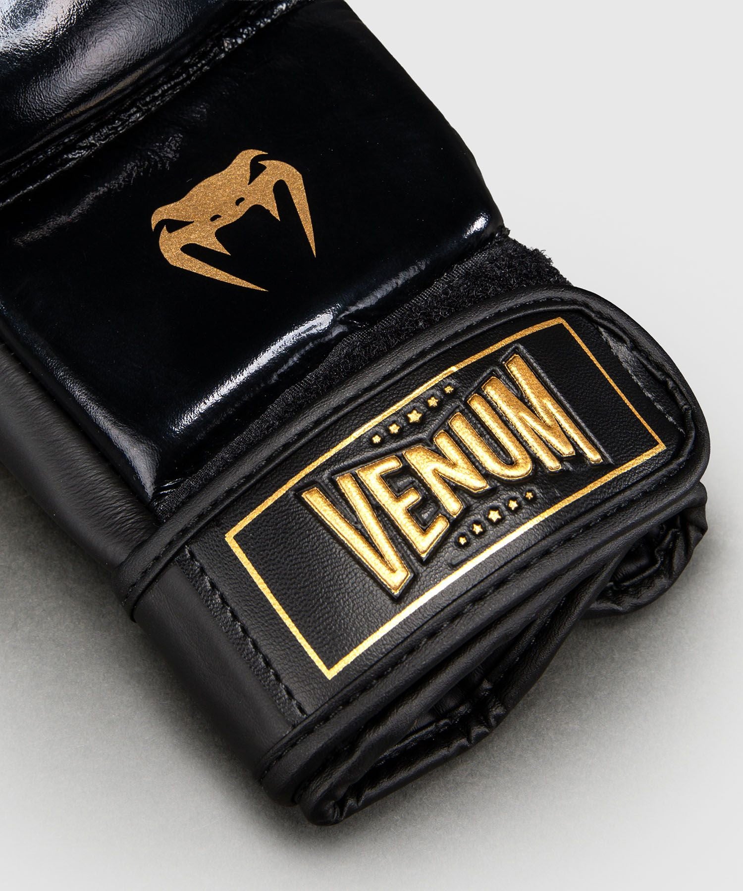 Venum Attack 2.0 Sparring Gloves Leather Black/Gold - The Fight Club