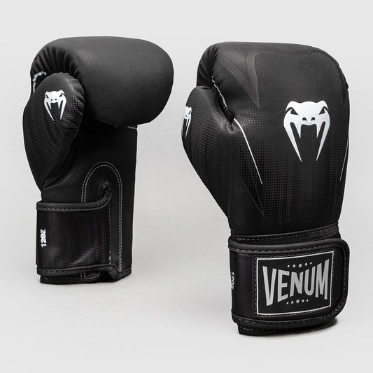 Venum Stealth Boxing Gloves Black/White - The Fight Club