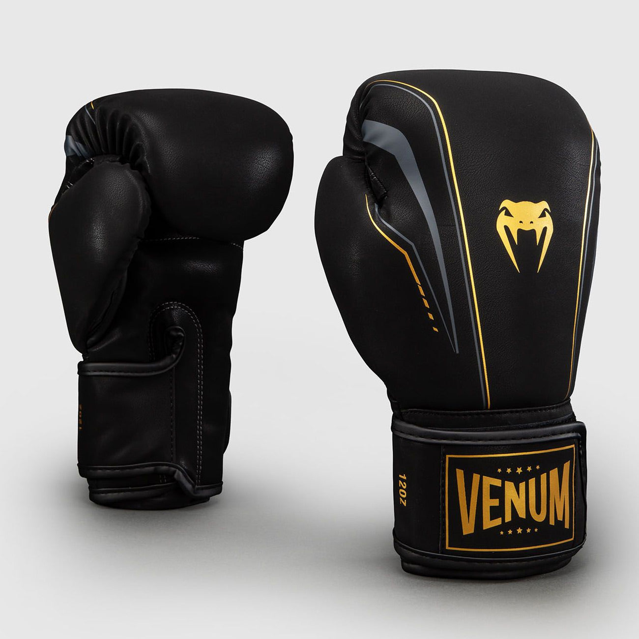 Venum Streamline Boxing Gloves Black/Gold - The Fight Club