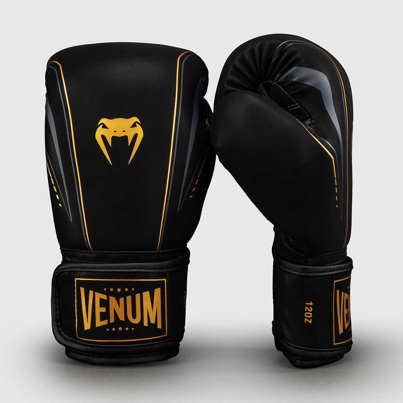 Venum Streamline Boxing Gloves Black/Gold - The Fight Club