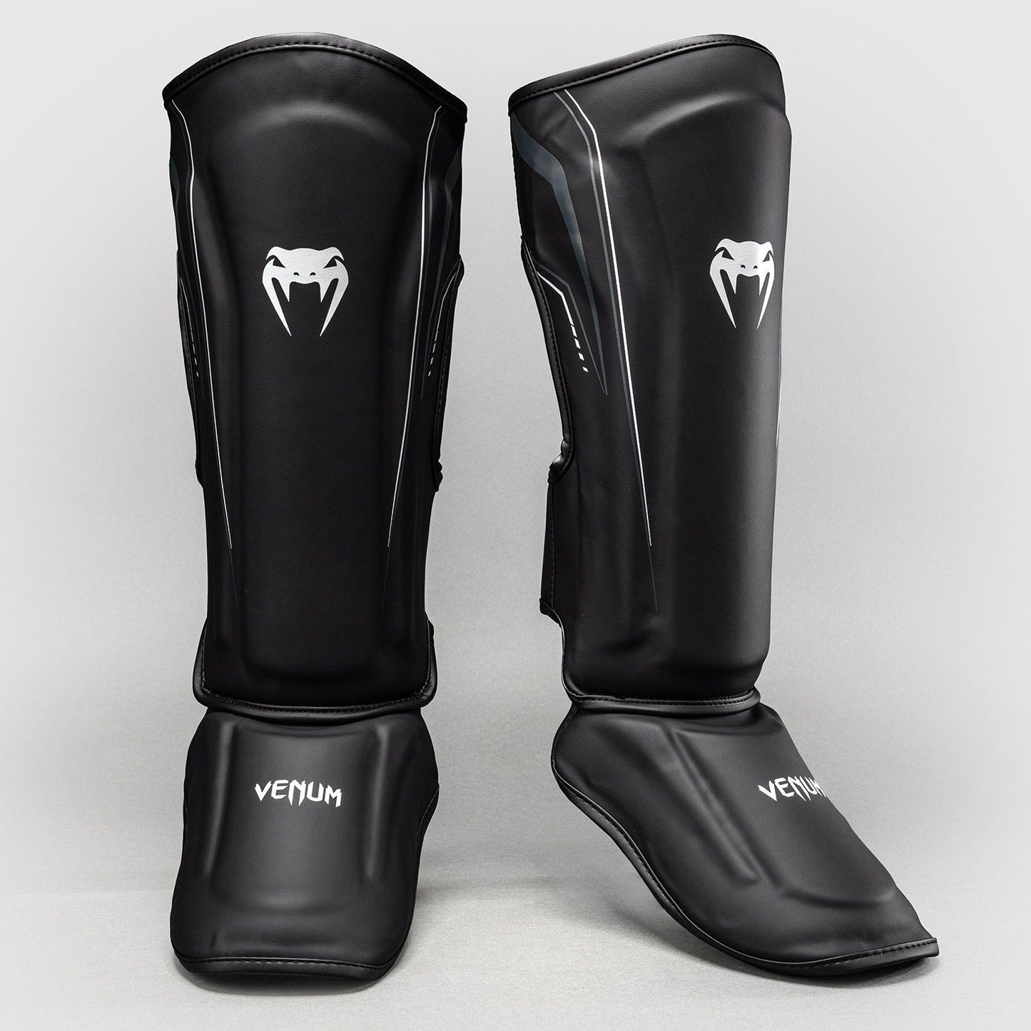 Venum Streamline Shin Guards Black/White - The Fight Club