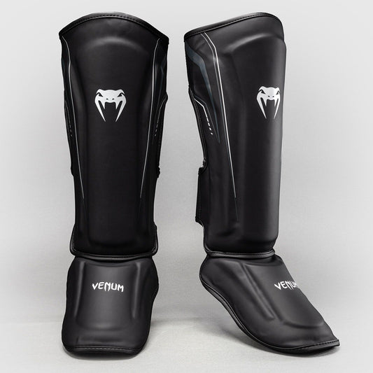Venum Streamline Shin Guards Black/White - The Fight Club