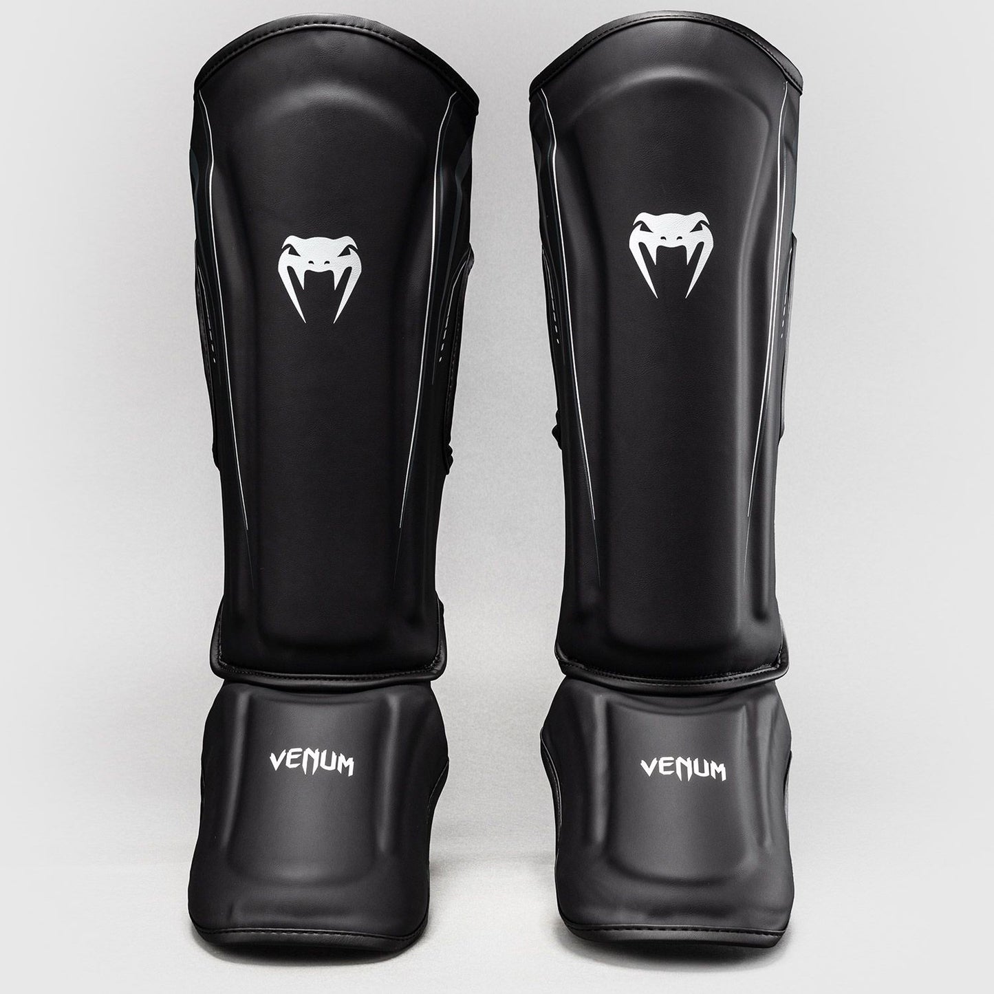 Venum Streamline Shin Guards Black/White - The Fight Club