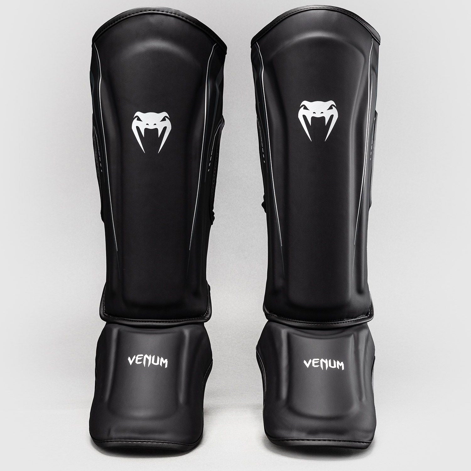 Venum Streamline Shin Guards Black/White - The Fight Club