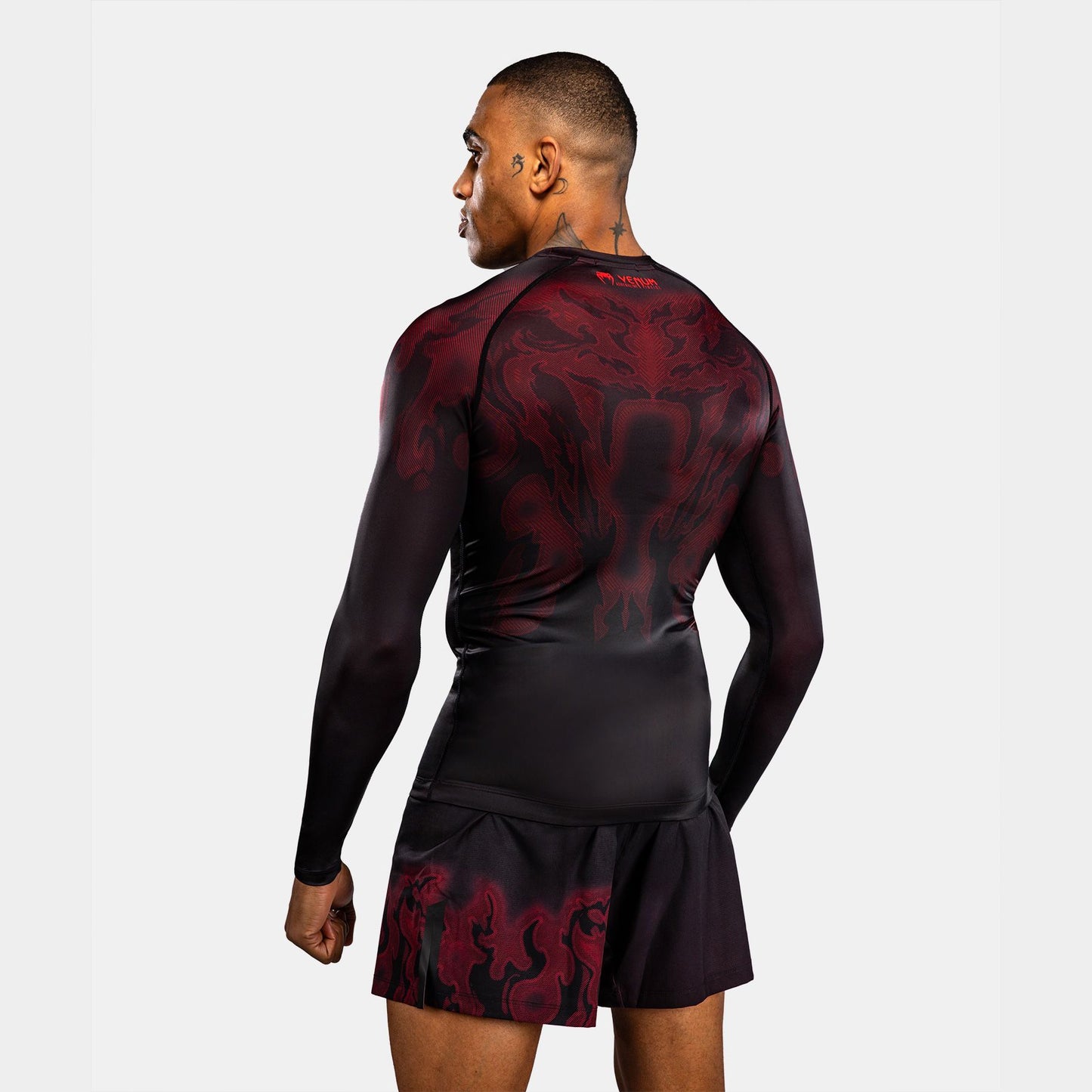 Venum Spectre Long Sleeve Rash Guard Black/Red - The Fight Club