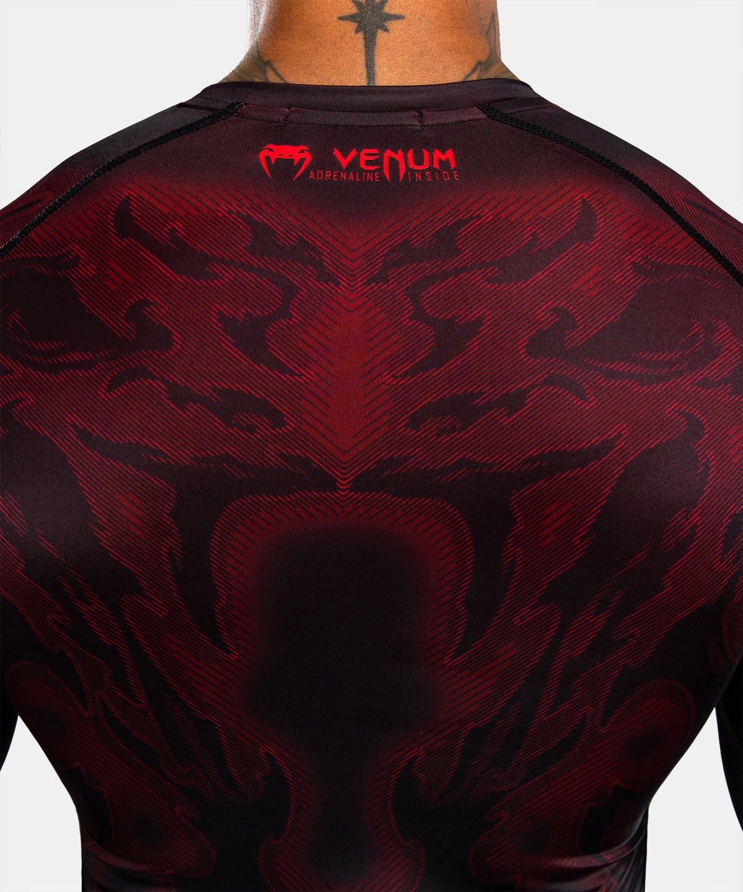 Venum Spectre Long Sleeve Rash Guard Black/Red - The Fight Club