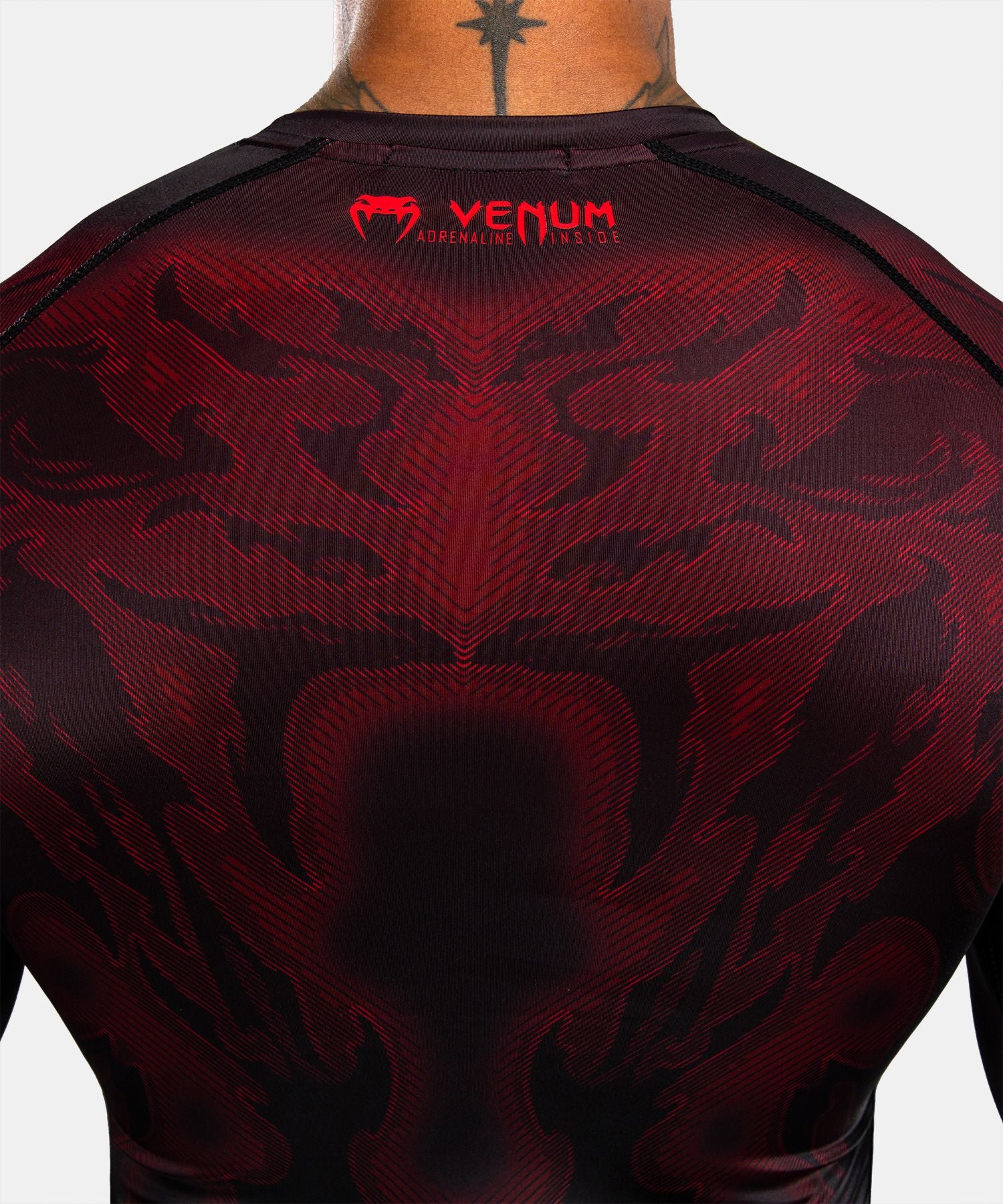 Venum Spectre Long Sleeve Rash Guard Black/Red - The Fight Club