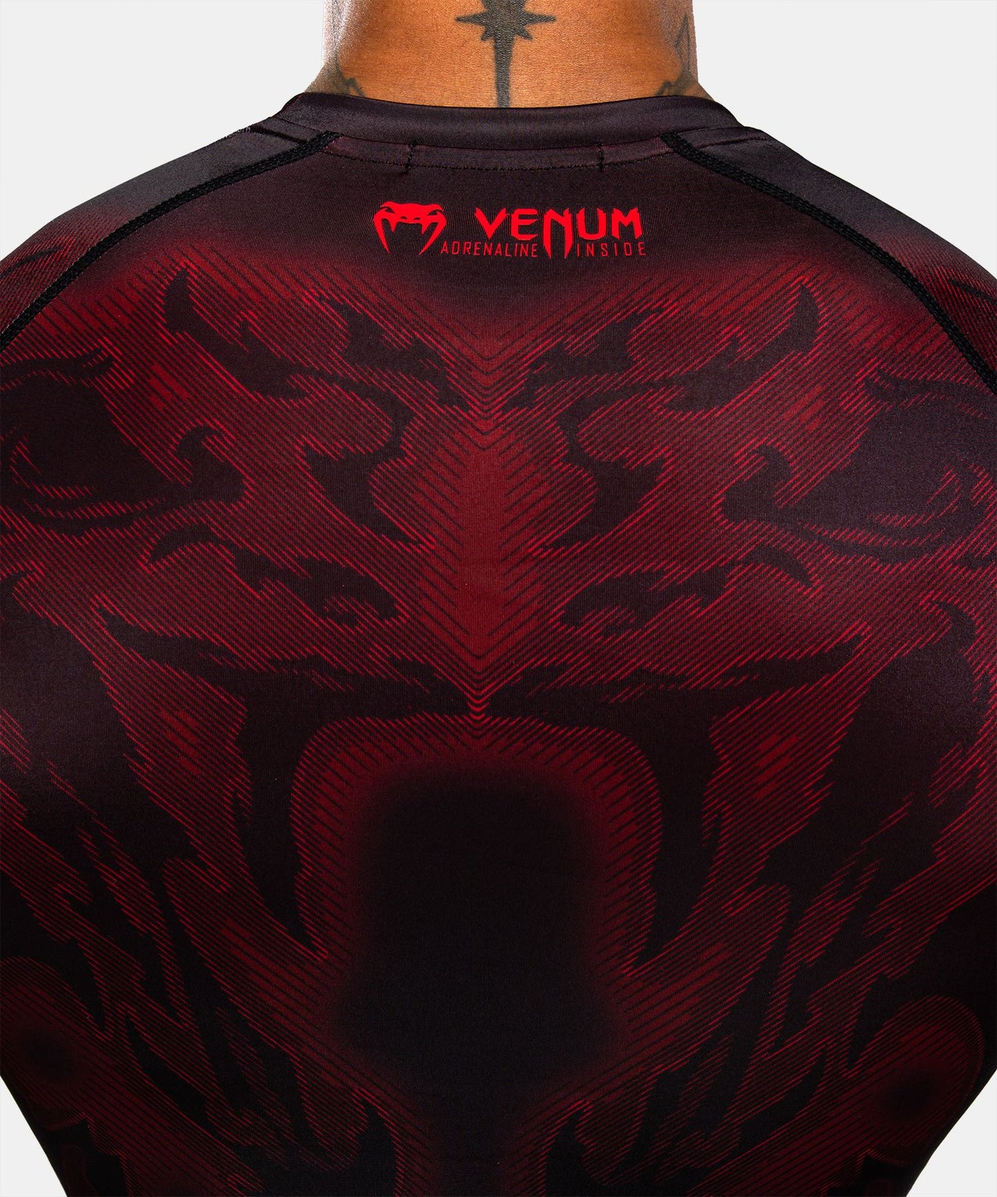 Venum Spectre Short Sleeve Rash Guard Black/Red - The Fight Club