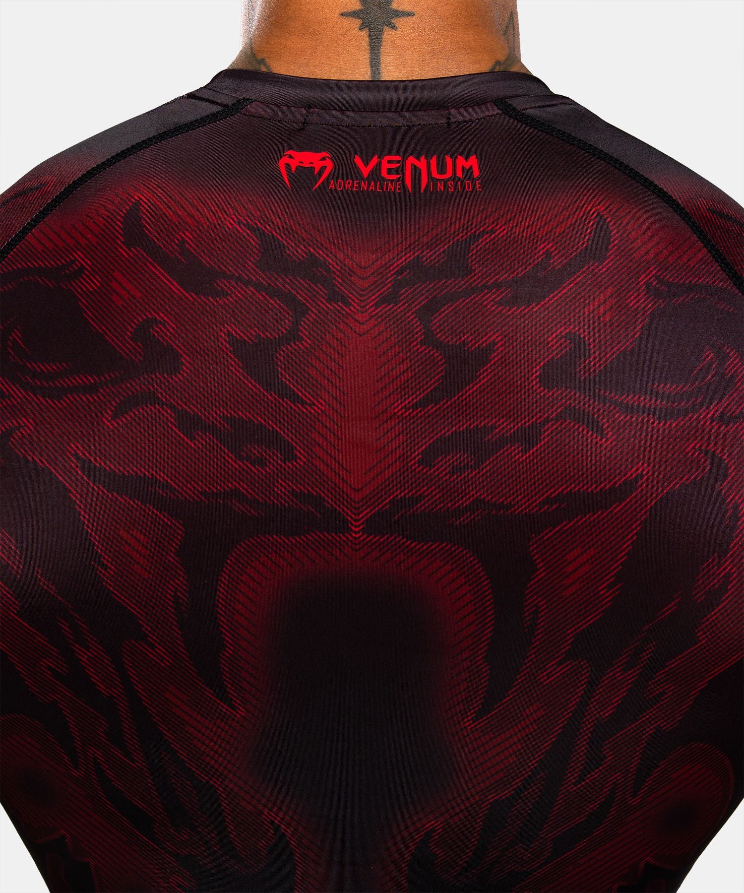Venum Spectre Short Sleeve Rash Guard Black/Red - The Fight Club