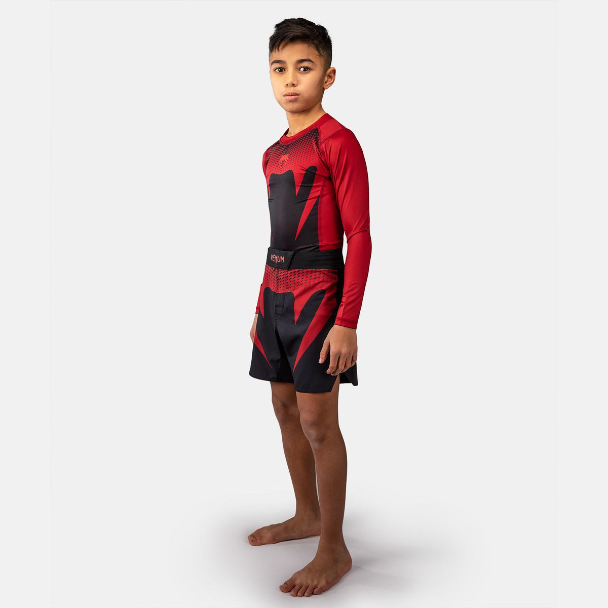 Venum Attack Kids Fight Shorts Black/Red - The Fight Club