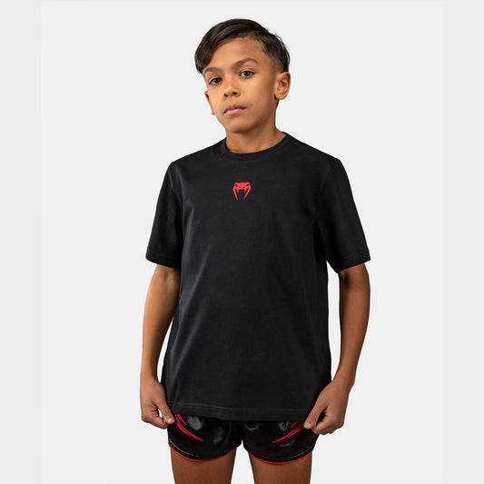 Venum Attack Kids Cotton T–Shirt Black/Red - The Fight Club