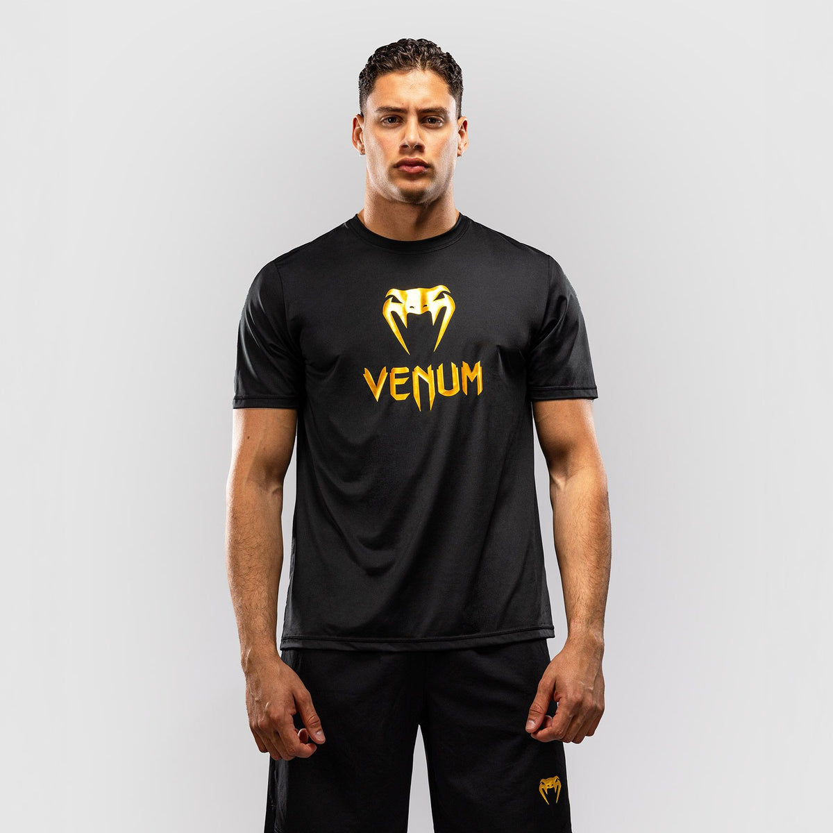 Venum Classic Dry Tech T-Shirt Black/Gold - The Fight Club
