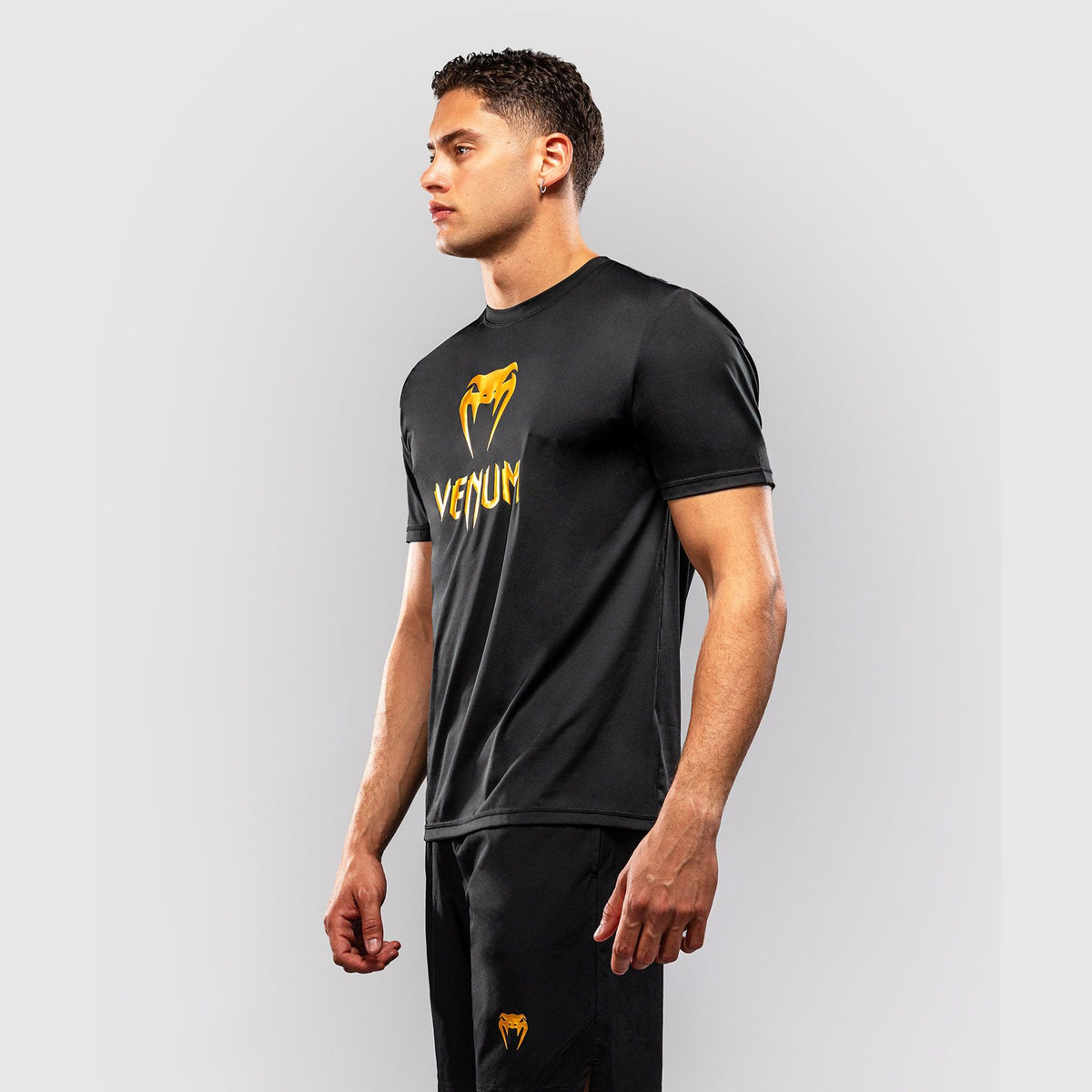 Venum Classic Dry Tech T-Shirt Black/Gold - The Fight Club