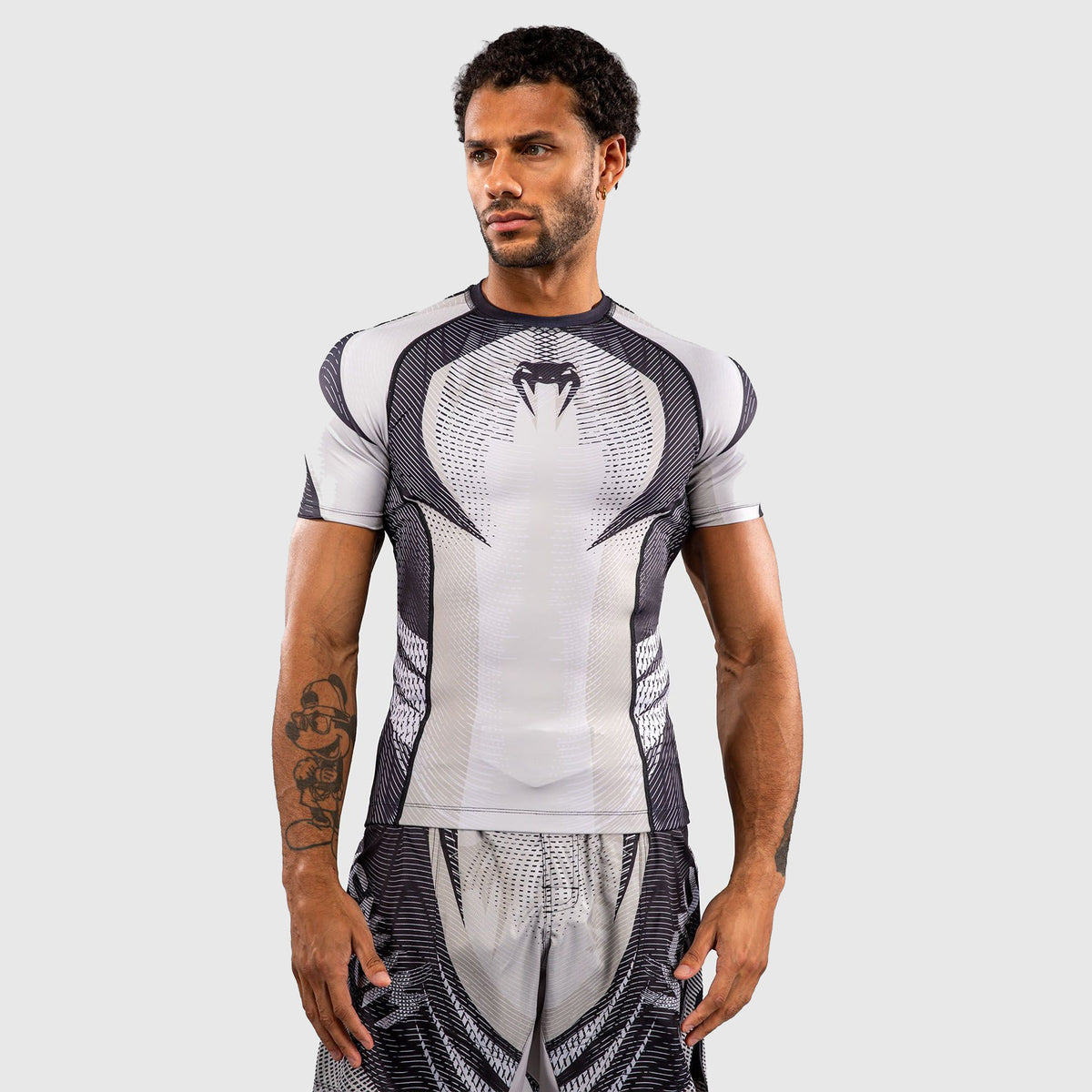Venum Galactic 3.0 Short Sleeve Rash Guard Off-White/Black - The Fight Club