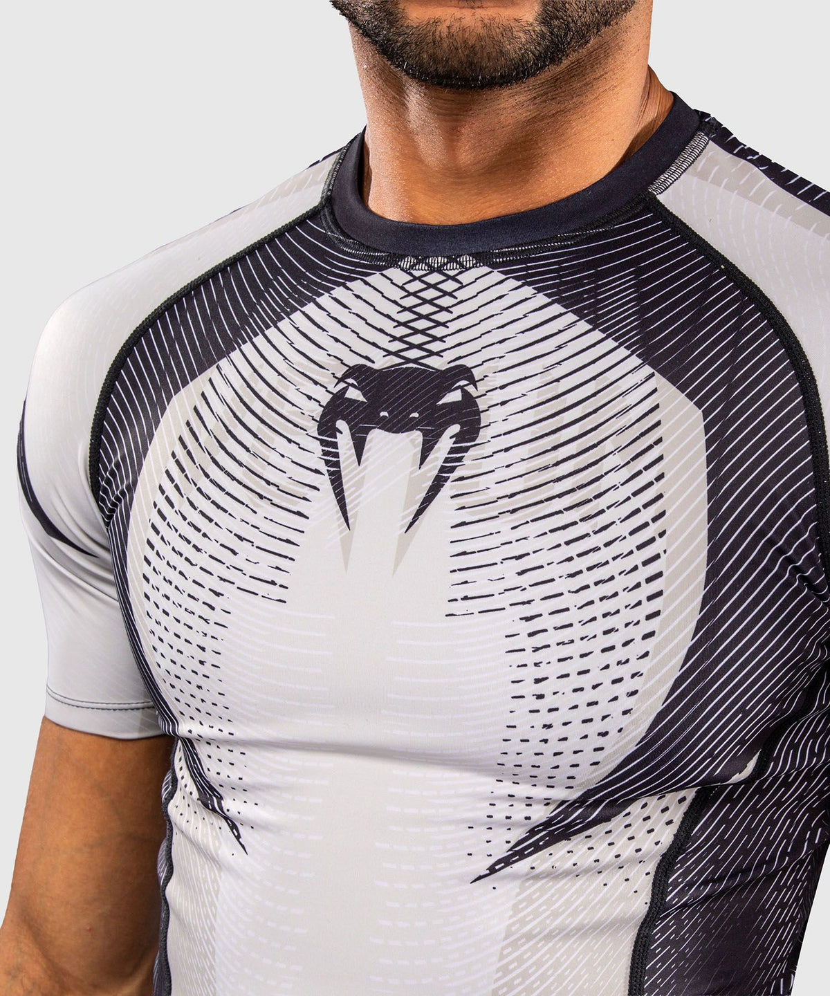 Venum Galactic 3.0 Short Sleeve Rash Guard Off-White/Black - The Fight Club
