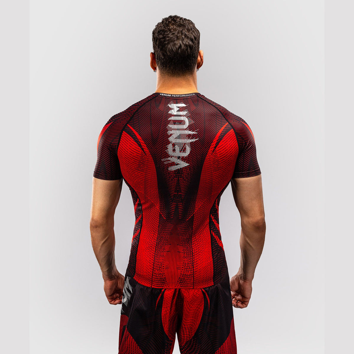 Venum Galactic 3.0 Short Sleeve Rash Guard Red/Silver - The Fight Club