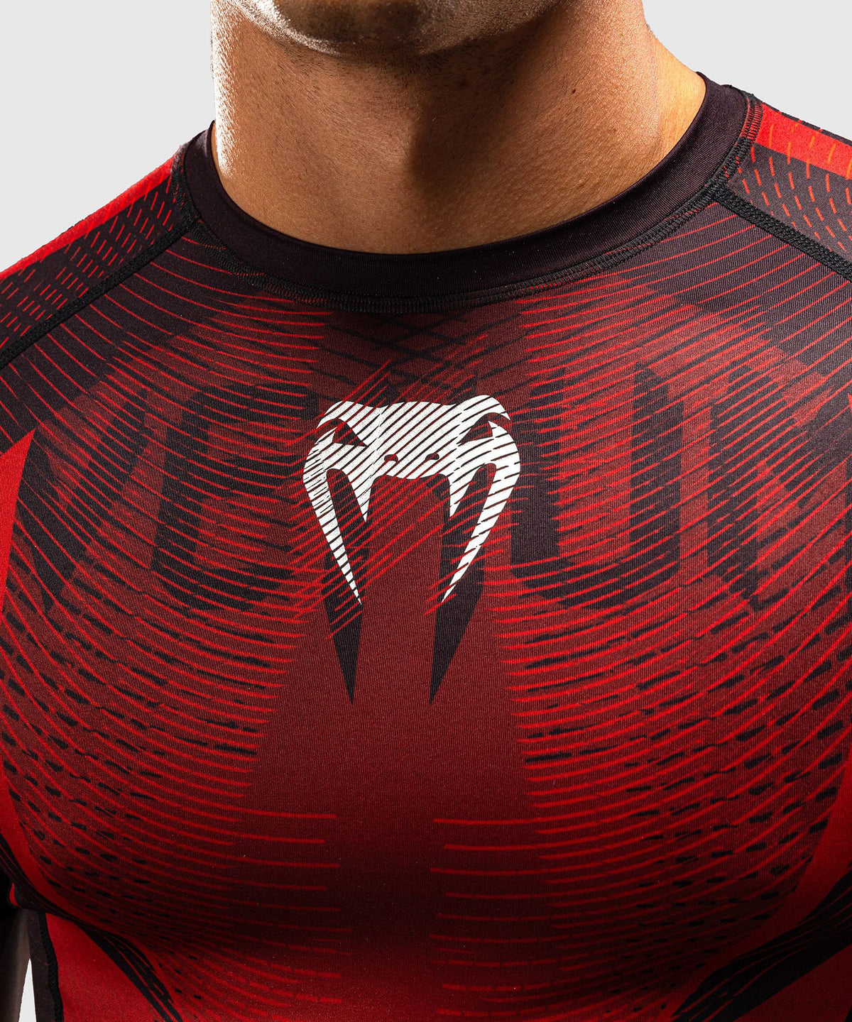 Venum Galactic 3.0 Short Sleeve Rash Guard Red/Silver - The Fight Club