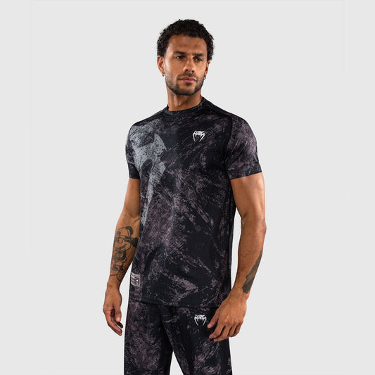 Venum Rage & Workout Dry Tech T-Shirt Black/Grey - The Fight Club