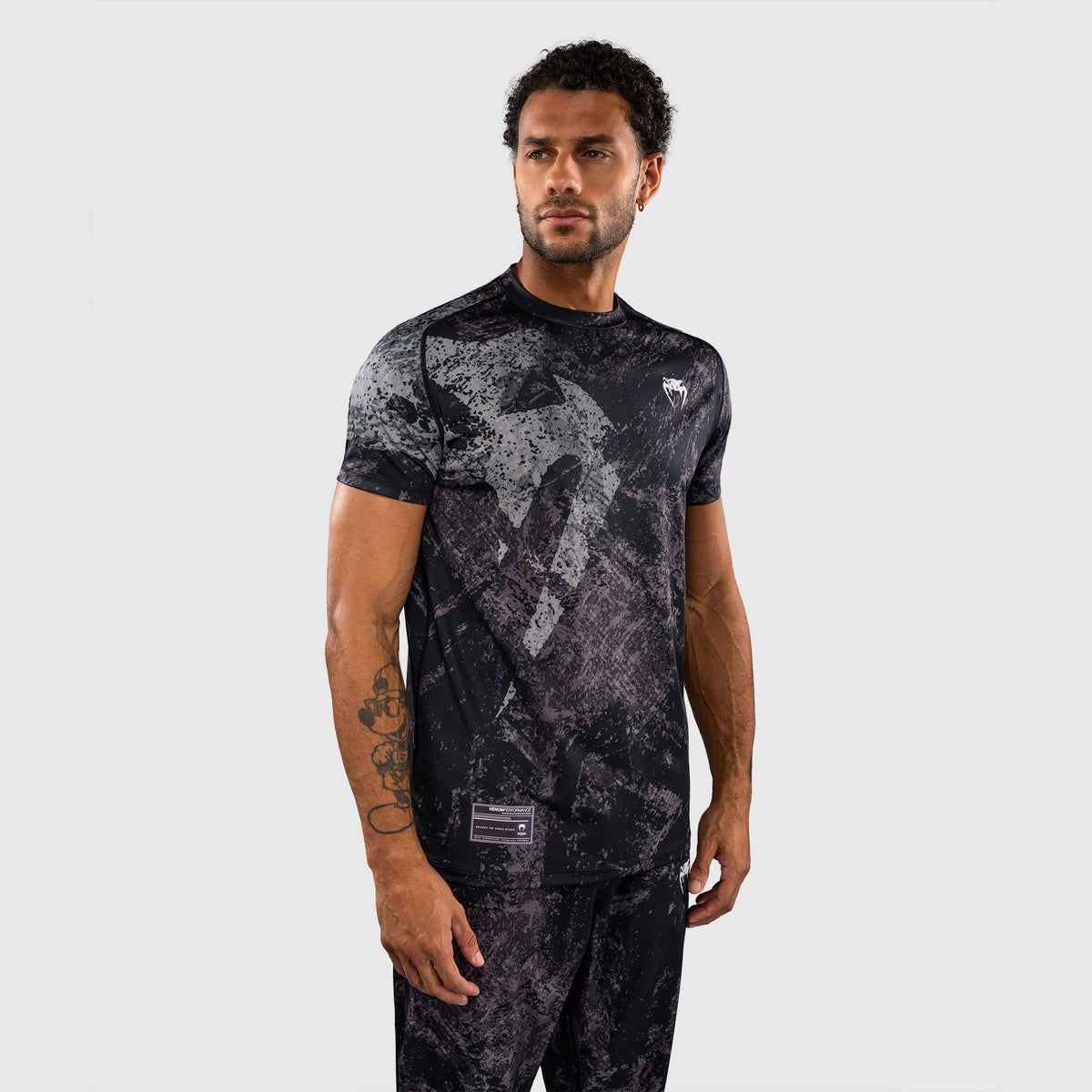 Venum Rage & Workout Dry Tech T-Shirt Black/Grey - The Fight Club