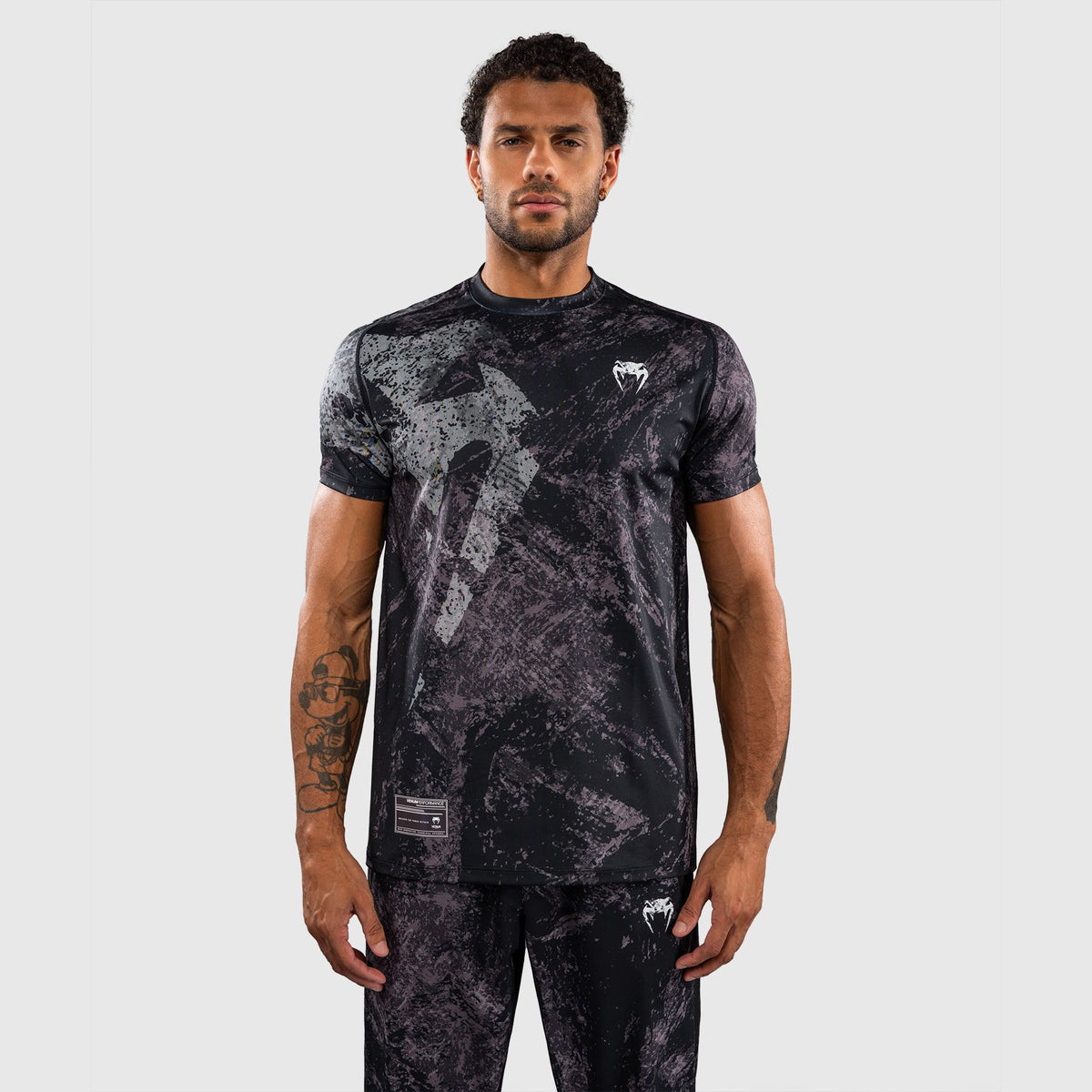 Venum Rage & Workout Dry Tech T-Shirt Black/Grey - The Fight Club