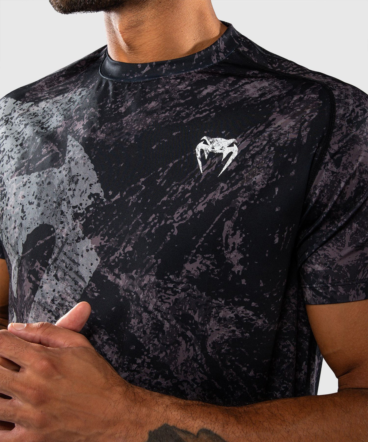 Venum Rage & Workout Dry Tech T-Shirt Black/Grey - The Fight Club