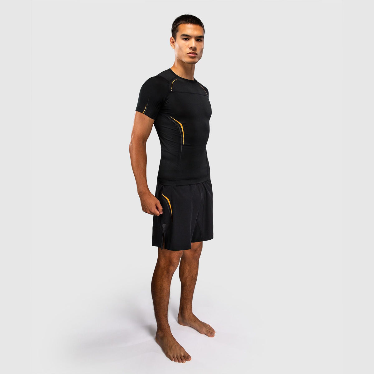 Venum G-Core Short Sleeve Rash Guard Black/Gold - The Fight Club