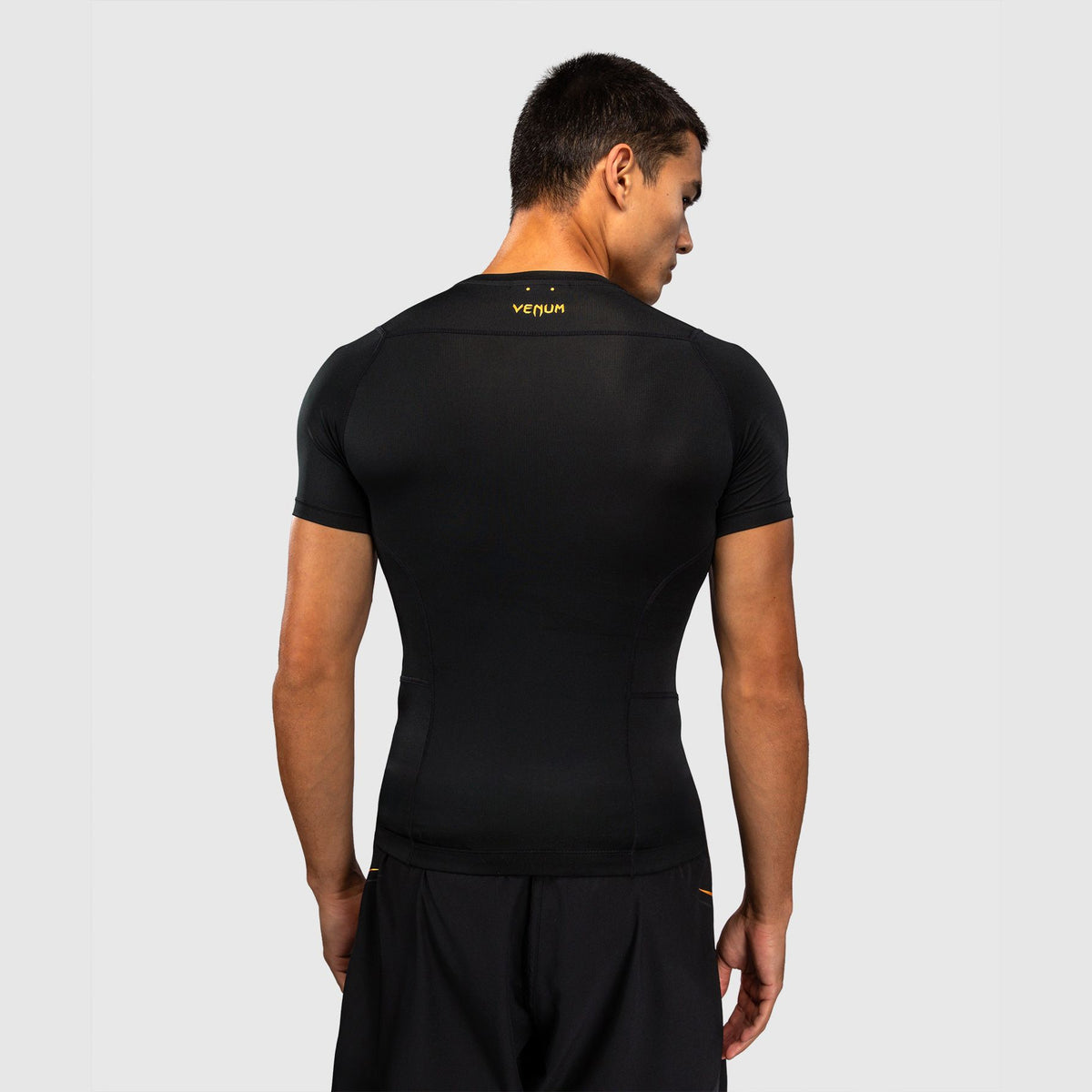 Venum G-Core Short Sleeve Rash Guard Black/Gold - The Fight Club