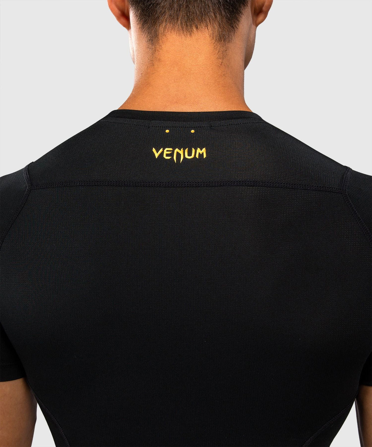 Venum G-Core Short Sleeve Rash Guard Black/Gold - The Fight Club