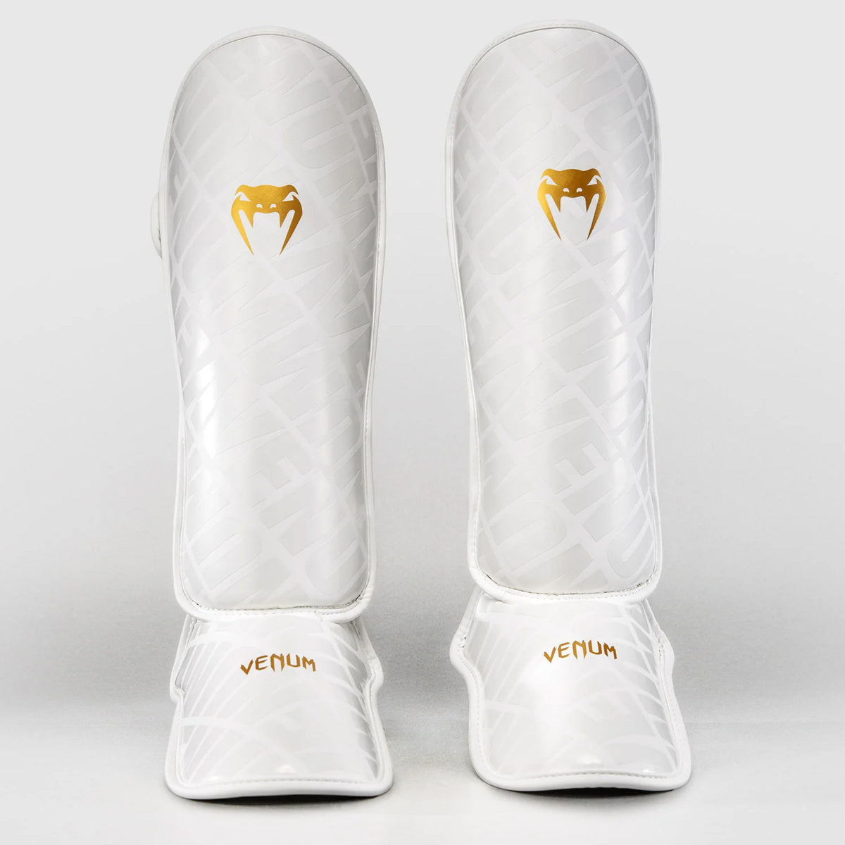 Venum Contender 1.5 XT 3D Shin Guards White/Gold - The Fight Club