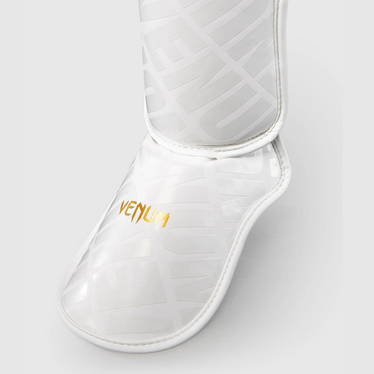 Venum Contender 1.5 XT 3D Shin Guards White/Gold - The Fight Club
