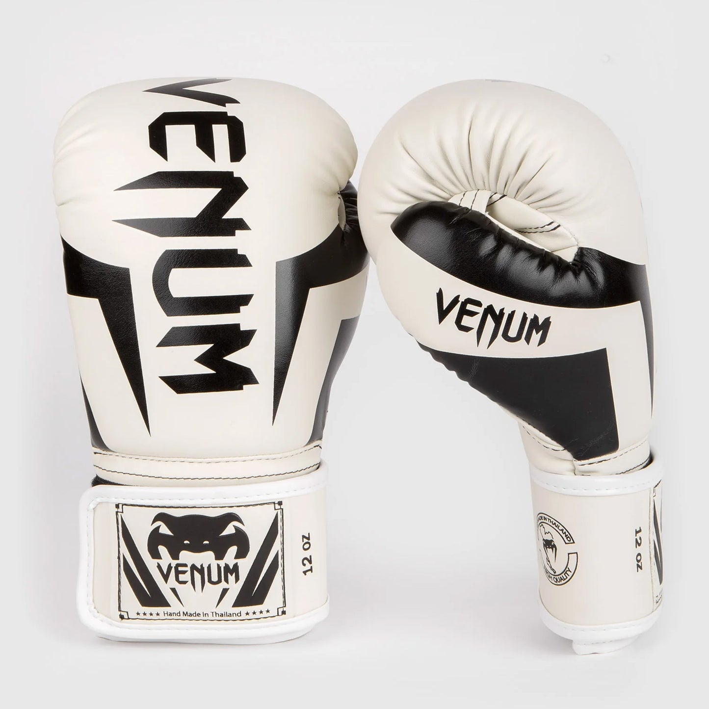 Venum Elite Boxing Gloves - White/Black - The Fight Club