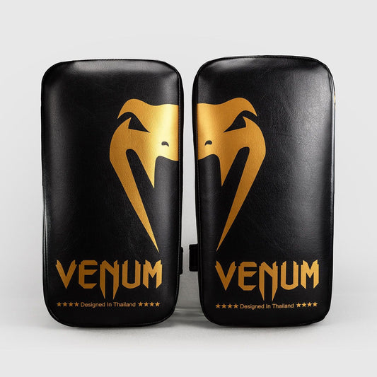 Venum Giant Kick Pads Black/Gold (Pair) - The Fight Club