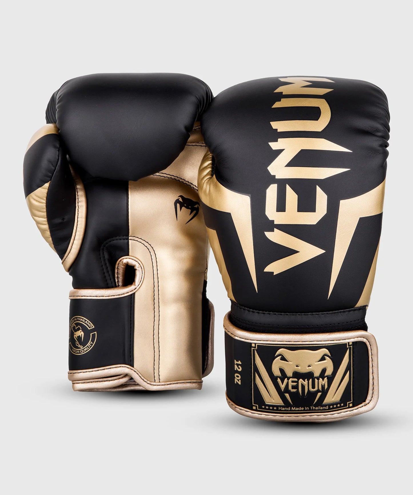 Venum Elite Boxing Gloves - Black/Gold - The Fight Club