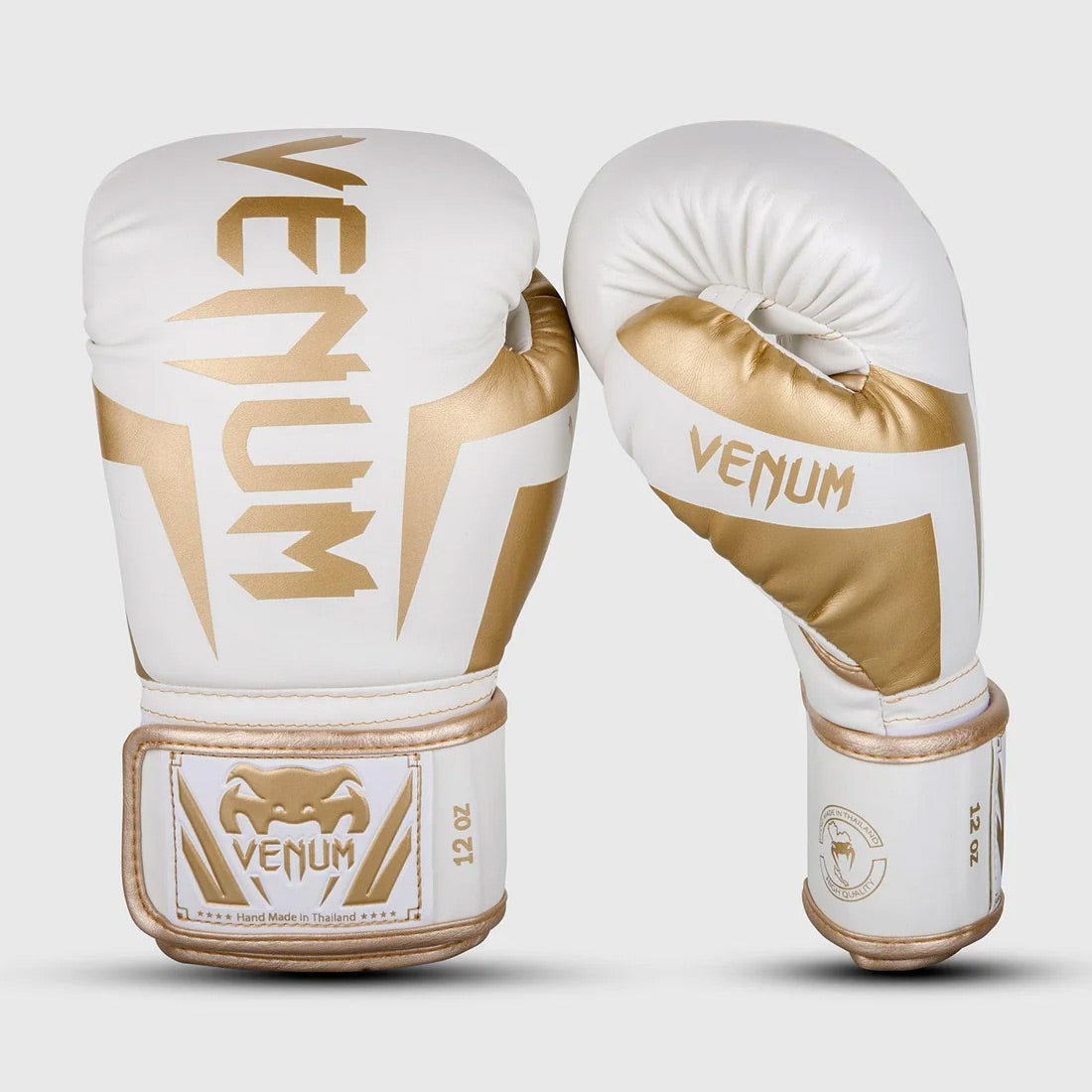 Venum Elite Boxing Gloves - White/Gold - The Fight Club