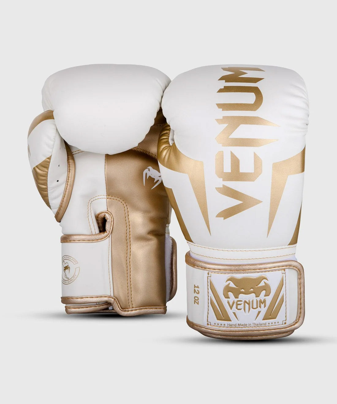 Venum Elite Boxing Gloves - White/Gold - The Fight Club