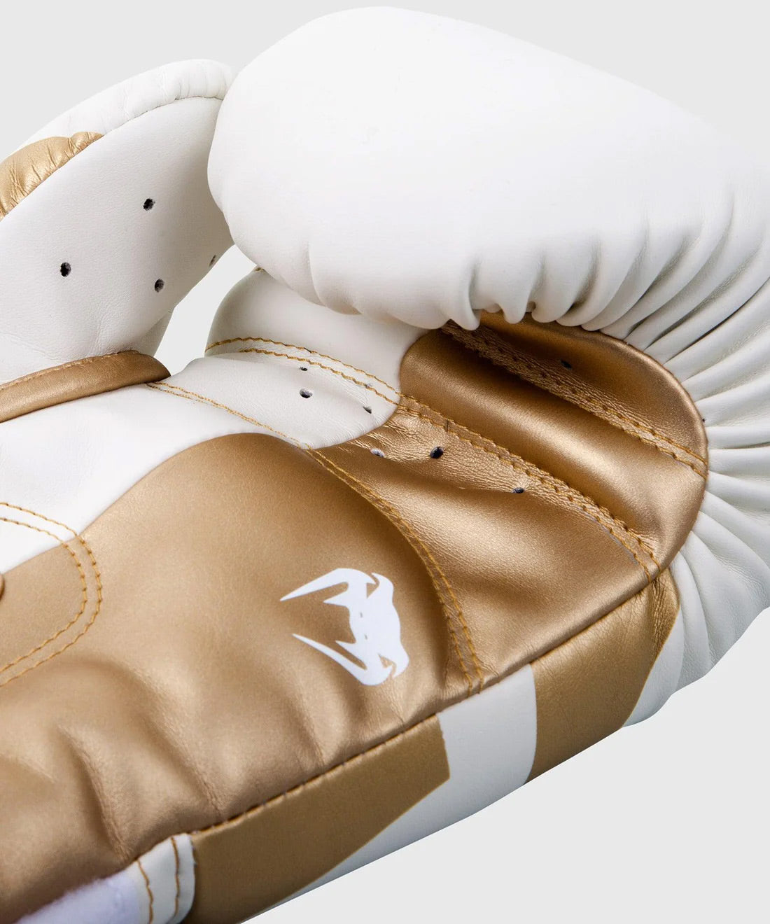 Venum Elite Boxing Gloves - White/Gold - The Fight Club