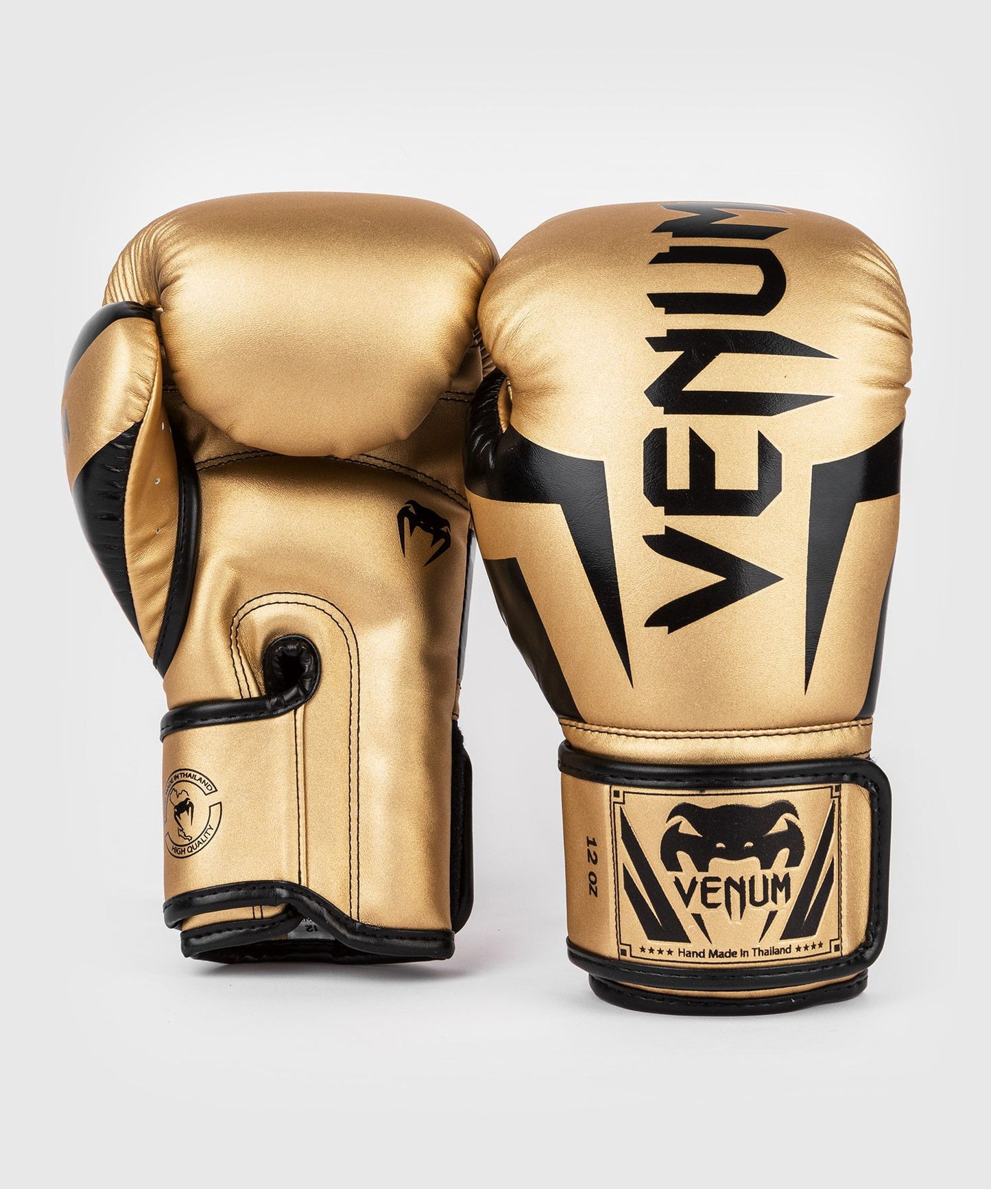 Venum Elite Boxing Gloves - Gold/Black - The Fight Club