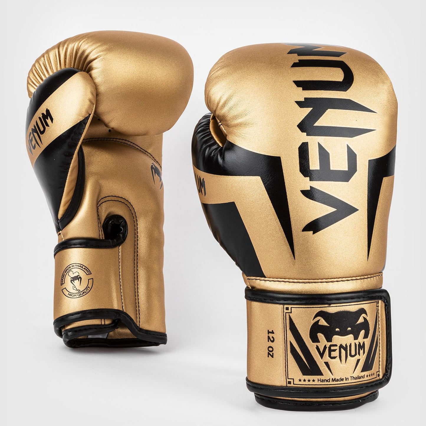 Venum Elite Boxing Gloves - Gold/Black - The Fight Club