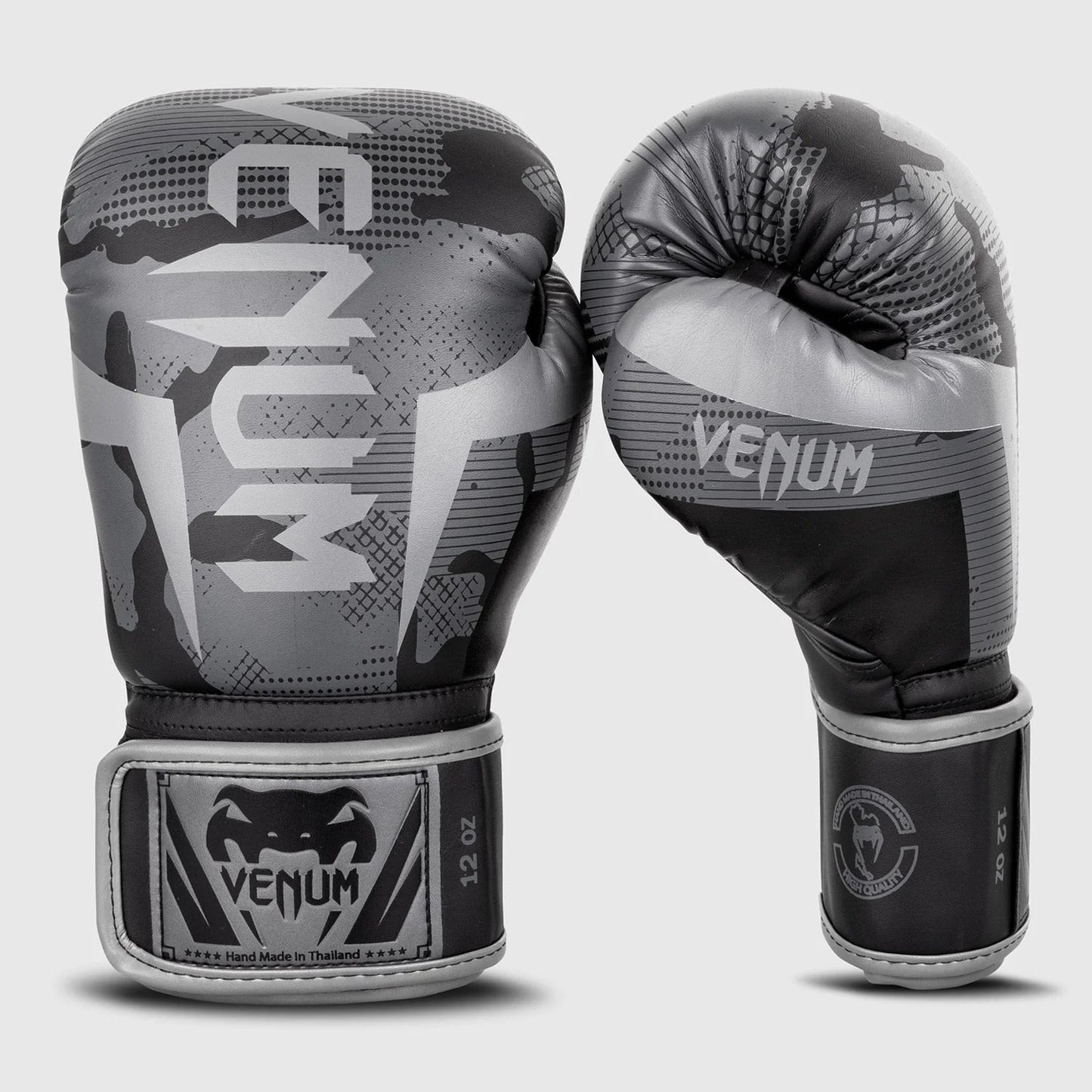 Venum Elite Boxing Gloves - Black/Dark Camo - The Fight Club