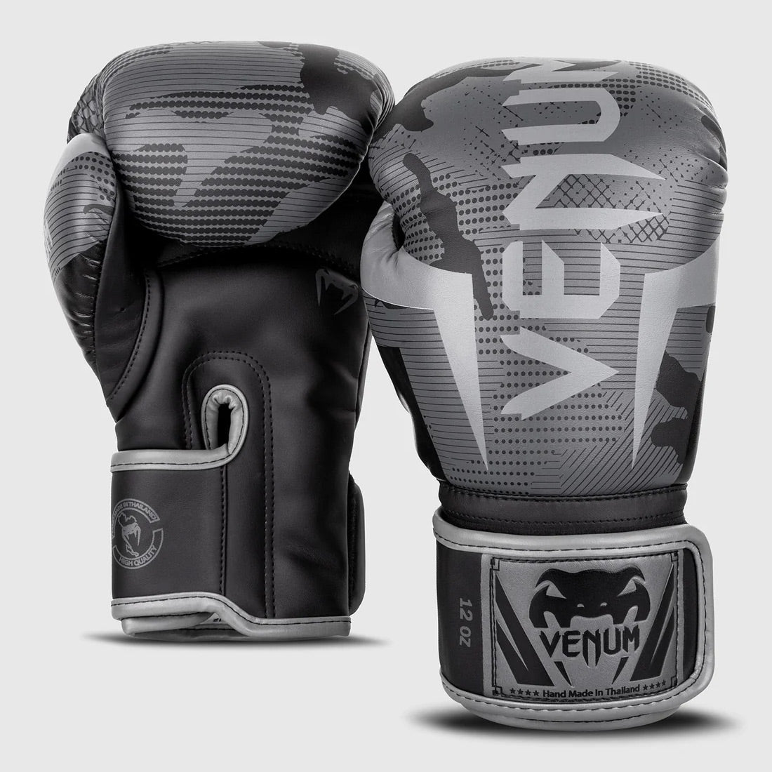 Venum Elite Boxing Gloves - Black/Dark Camo - The Fight Club