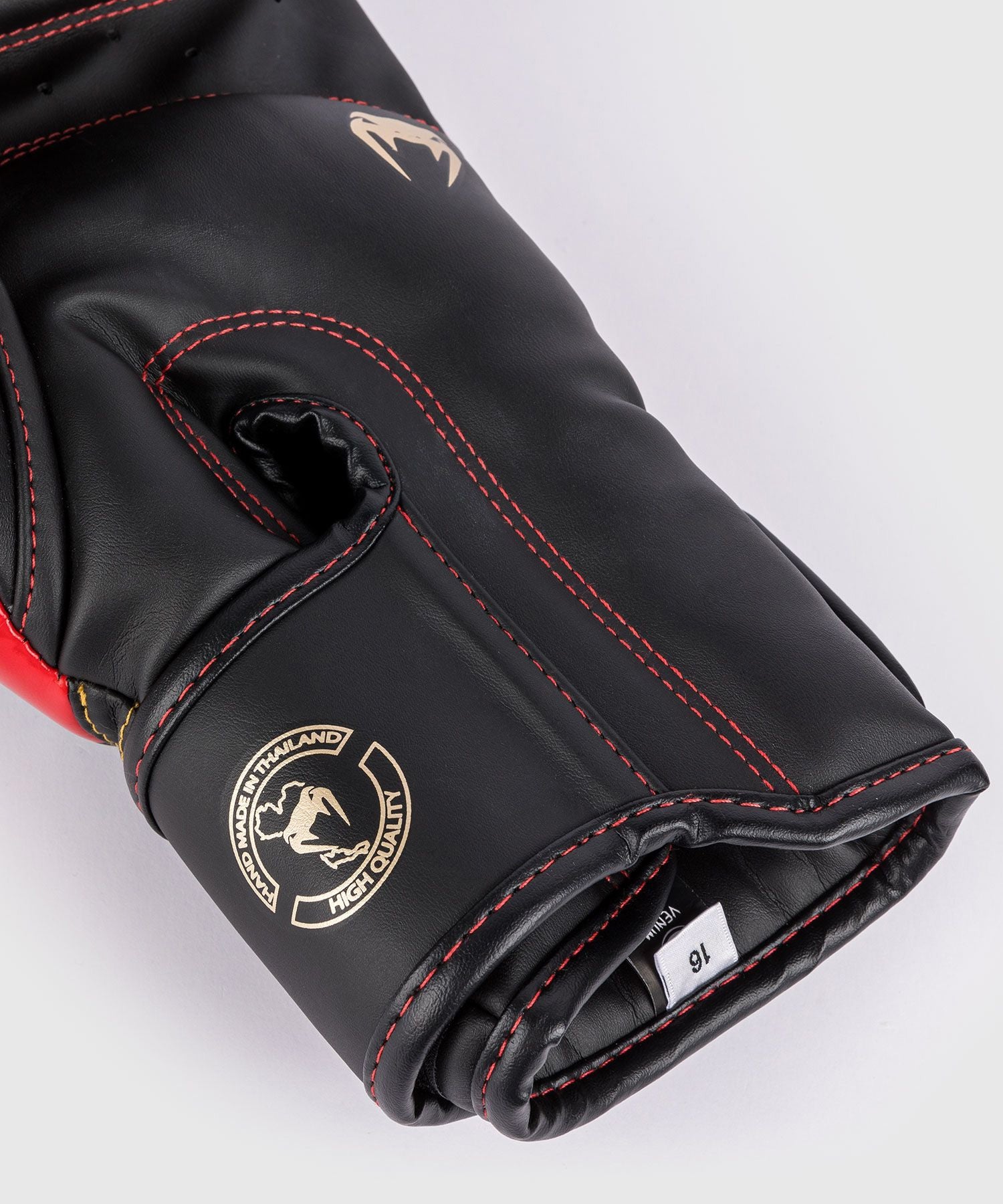 Venum Elite Boxing Gloves - Black/Gold/Red - The Fight Club