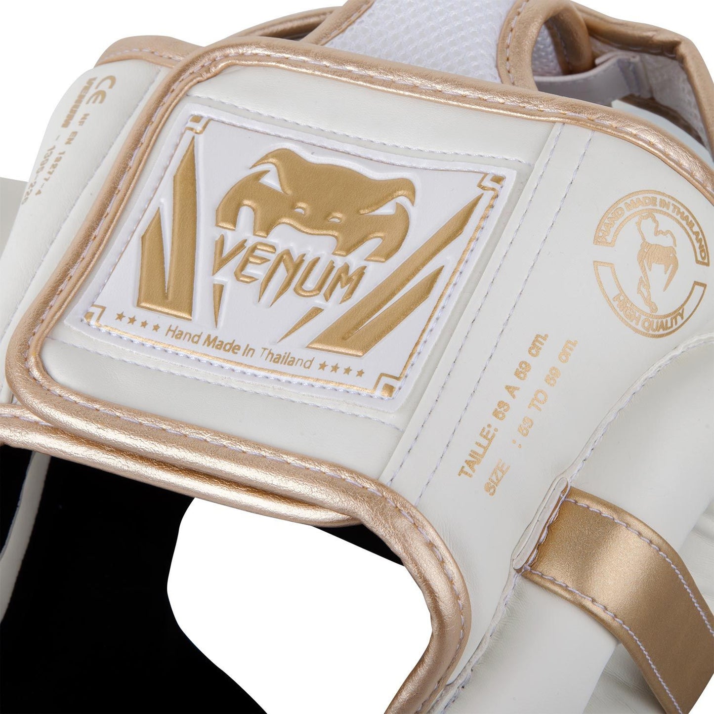 Venum Elite Headgear White/Gold - The Fight Club