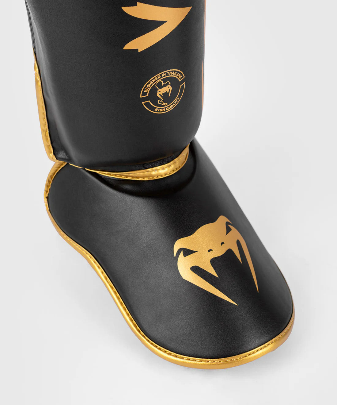 Venum Challenger Standup Shin Guards - Black Gold - The Fight Club