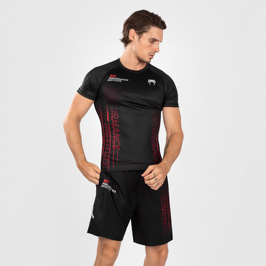 Venum UFC Performance Institute 2.0 Men's Rash Guard- Black/Red - The Fight Club