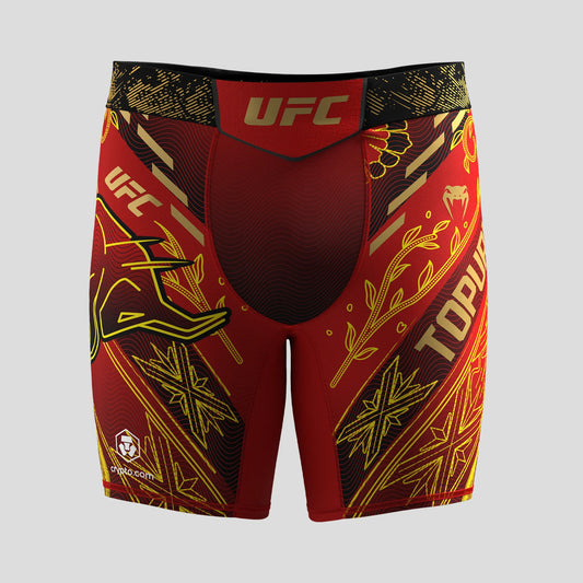 Venum UFC Unrivaled Ilia Topuria Men's Vale Tudo Shorts Red - The Fight Club