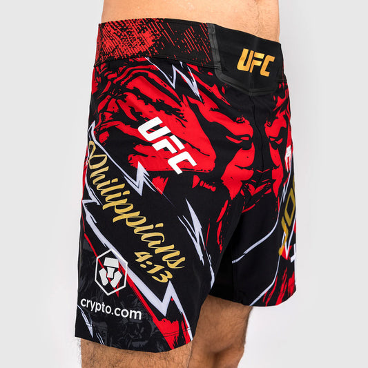 Venum UFC Unrivaled Jon Jones Men’s Short Fit Fight Shorts Red - The Fight Club