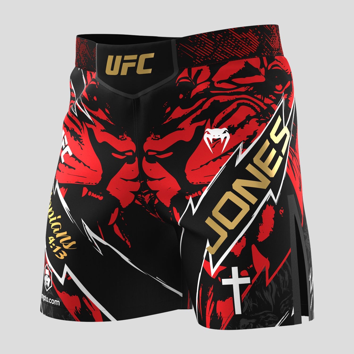 Venum UFC Unrivaled Jon Jones Men’s Short Fit Fight Shorts Red - The Fight Club