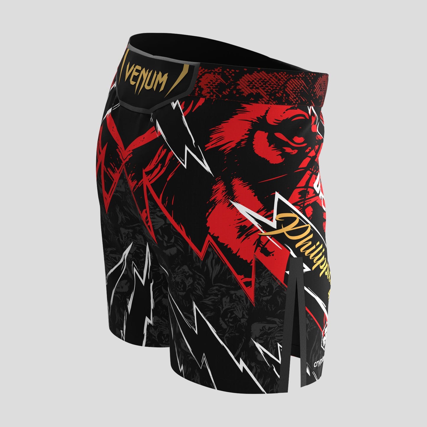 Venum UFC Unrivaled Jon Jones Men’s Short Fit Fight Shorts Red - The Fight Club